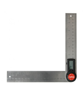 ESCUADRA REGLA PORTA-ANGULOS 200mm 0-180º C/INDICACIÓN GRADOS