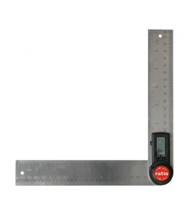 ESCUADRA REGLA PORTA-ANGULOS 200mm 0-180º C/INDICACIÓN GRADOS
