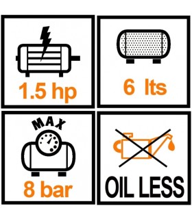 COMPRESOR NUAIRR NEW VENTO OL195/6 1,5CV 6BAR