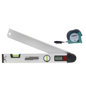 ESCUADRA MEDIDORA+PORTA ANGULOS DIGITAL 0-225º 400mm