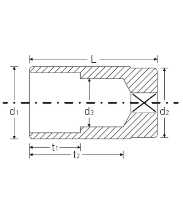 LLAVE VASO LARGO 1/2 BIHEX (12 CANTOS) 24mm REF. 51 STAHLWILLE