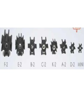 TURBINA BOMBA NEOPRENO 50x22 EJE 10mm