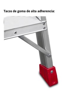 ESCALERA FARAONE TIJERA DOBLE 3+3 PELDAÑOS ALTURA: TJO 2.4M PLEG 0,65MT