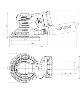LIJADORA ROTORBITAL SXA18LTX 150 BL Ø150mm