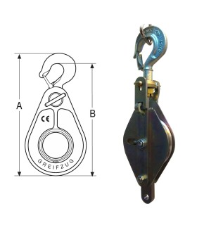 POLEA DESMONTABLE P-70 4.000KG para cable hasta Ø16mm