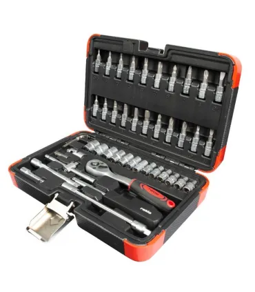 JUEGO VASOS COMPLETO 1/4" 46pcs RATIO