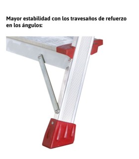 ESCALERA FARAONE ALUM.TIJERA 3 Peld+Bandeja