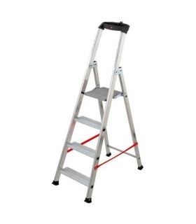 ESCALERA ALUMINIO TIJERA 4 Peld + Bandeja