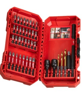 JUEGO 40 PUNTAS+BROCAS IMPACTO 1/4" MILWAKEE