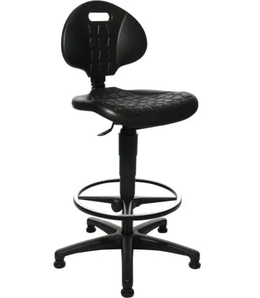 TABURETE SILLA DE TRABAJO, CON APOYA PIE, BASE EXT.590-840mm