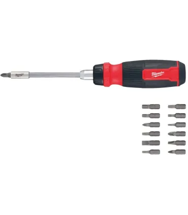DESTORNILLADOR MULTIPUNTAS 14 EN 1 CON CARRACA  MILWAUKEE