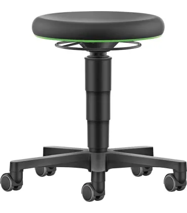 TABURETE SILLA DE TRABAJO, CON RUEDAS, BASE ESPUMA, ALTO 450-650mm