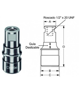 CONVERTIDOR PORTABROCAS ROSCA 1/2-SAE A SDS-PLUS