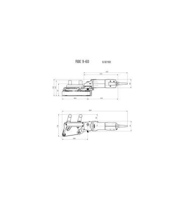 EQUIPO METABO LIJADORA CINTA PARA TUBOS Ø60 RBE9-60 SET 900W