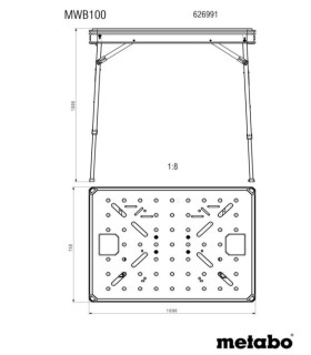 BANCO DE TRABAJO MONTAJE RAPIDO METABO MWB100