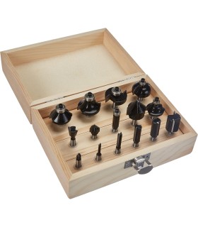 JUEGO 15 FRESAS MADERA Ø6MM