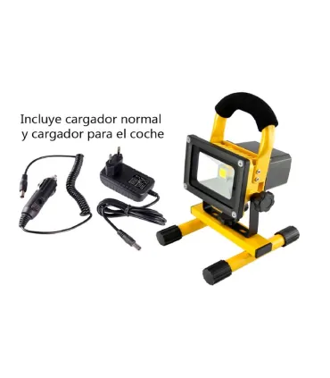 FOCO TRABAJO LED 20W C/ BATERIA LITIO+SOPORTE SUELO, CARGADORES