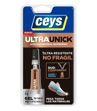 BLISTER ADHESIVO UNIVERSAL INSTANTANEO ULTRAUNIQ GEL CEYS 3GR