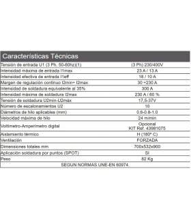 EQUIPO SOLDAR MIG-HILO GALAGAR GALAMIG 2600 230Amp-60%