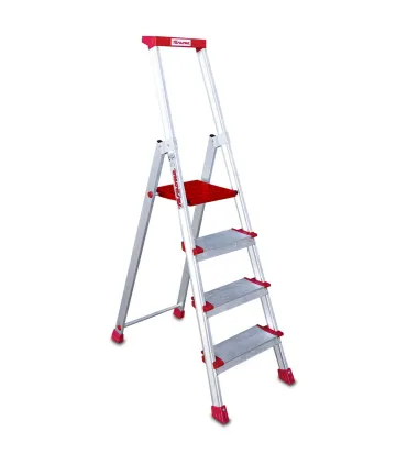 ESCALERA FARAONE ALUM.TIJERA 4 Peld + Bandeja