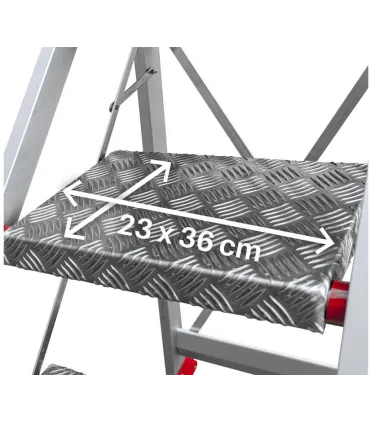 ESCALERA PROF. ALU. 3 PELDAÑOS ANCHOS PLEGABLE