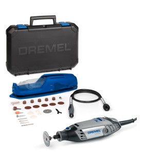 SET DREMEL 3000 JS 130W + 25 ACCESORIOS + MALETIN + EJE FLEXIBLE + SOPORTE PARED