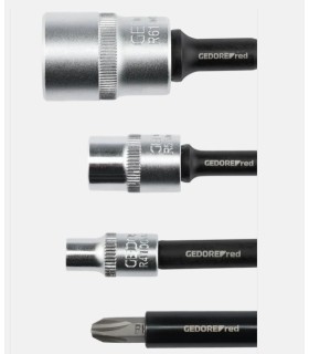 JUEGO DE ADAPTADORES PARA VASOS CON MANGO HEX. 1/4" PARA ATORNILLADORES