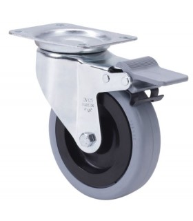 RUEDA LOCA ALEX Ø100 GOMA GRIS ALEX 2-2398