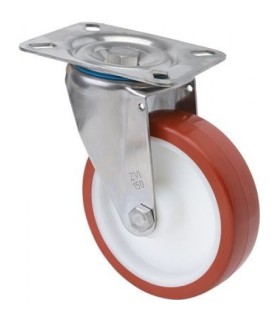 RUEDA GIRAT. 10ZVI125-POL POLIURET.INOX ALEX 2-2419