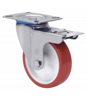 RUEDA GIRAT. 10ZVIFD125-POL INOX FRENO ALEX 2-2431