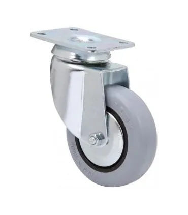 RUEDA GIRAT. 10BH100CP-PLGI GOMA GRIS ALEX 3-0004