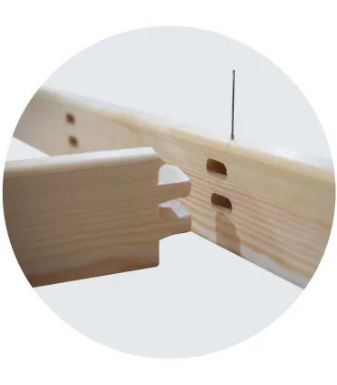 ESCALERA 4 PELD.TIJERA MADERA 1m C/TACOS