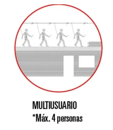LINEA DE VIDA HORIZONTAL CINTA 30 METROS (4 OPERARIOS)