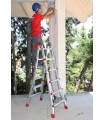 ESCALERA TELESCOPICA TIJERA 2,40m PLEGADA 1,5m ESTIR.5,20m