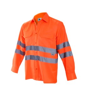 CAMISA MANGA LARGA CHINTEX NARANJA