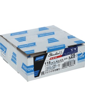 CAJA 25 DISCOS CORTE ACERO+INOX 115x1x22