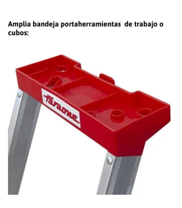 ESCALERA FARAONE ALUM.TIJERA 4 Peld + Bandeja