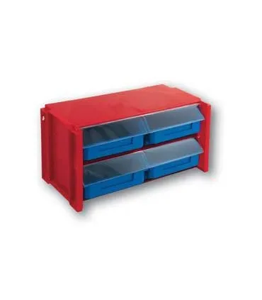 ESTANTE CLASIFICADOR APILABLE 4 CAJONES