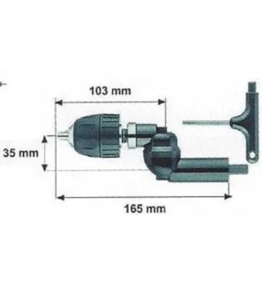 CABEZAL ANGULAR GIRO 360 GRADOS TALADRO C/PORTABROCAS 1,5-10mm