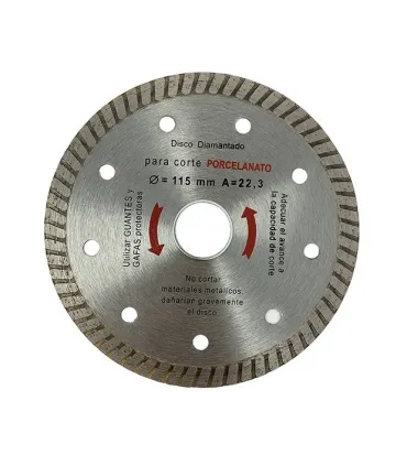 DISCO DIAMANTE MAT.DUROS PORCELANICO 115mm TURBO