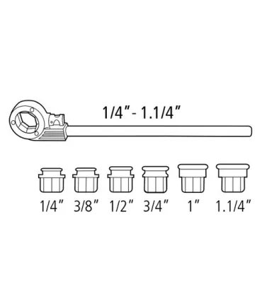 CONJUNTO ROSCADOR SUPER-EGO 1/2-1"1/4 BSPT-D