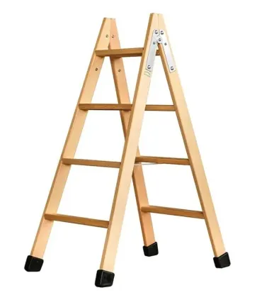 ESCALERA 4 PELD.TIJERA MADERA 1m C/TACOS