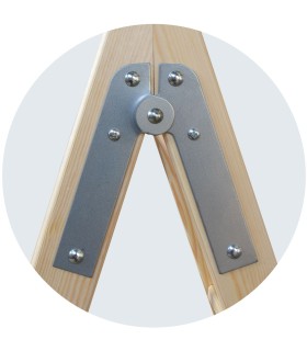 ESCALERA 4 PELD.TIJERA MADERA 1m C/TACOS