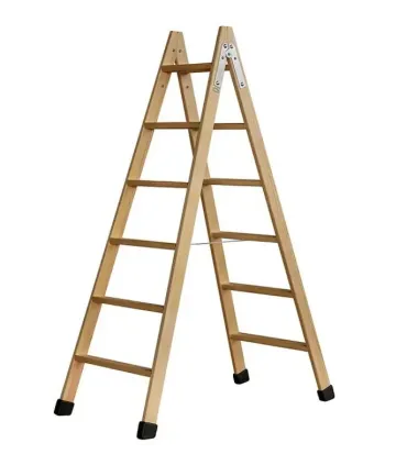 ESCALERA 6 PELD.TIJERA MADERA 1,50m C/TACOS