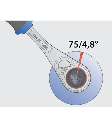 LLAVE CARRACA CABEZAL ARTICULABLE 1/2"