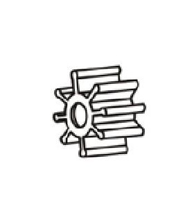 TURBINA BOMBA NEOPRENO 40x19 EJE 10