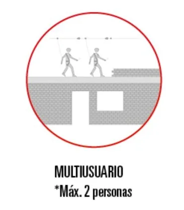 LINEA DE VIDA HORIZONTAL CINTA 20 METROS (2 OPERARIOS)