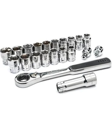 ESTUCHE LLAVES CARRACA HUECAS 1/4 Y 3/8 GEAR HASTA 19mm