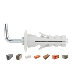 TACO NYLON C/GANCHO RECTO M-5x45 Ø12