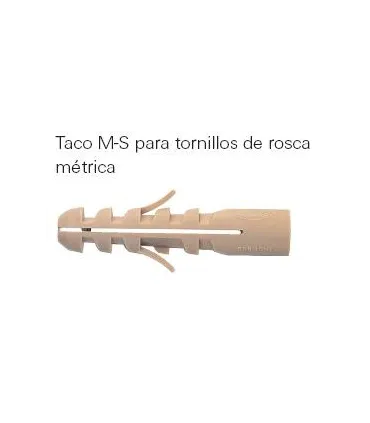 CAJA 50 TACOS NYLON Ø10 P/TORNILLO M-8